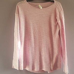 LOFT M lilac pink lightweight sweater textured
